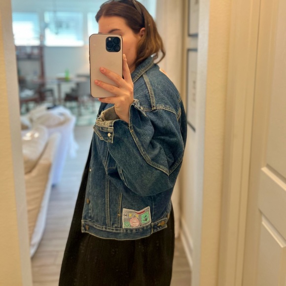 Vintage Y2K Postcard Patch Denim Jacket - Picture 16 of 16